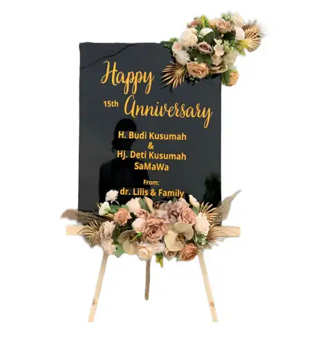 Papan Bunga Akrilik Wedding Garden Cibinong